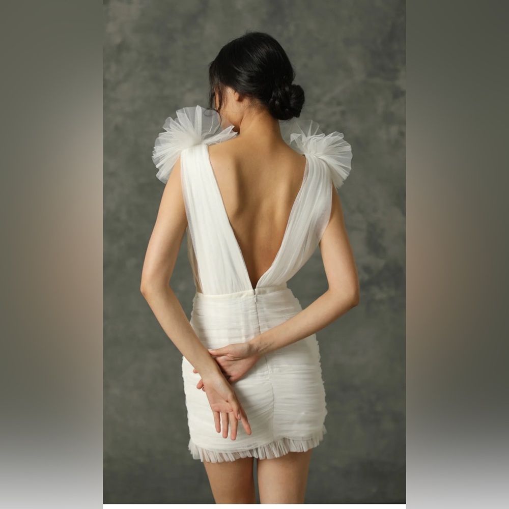 SAU LEE Harlie Dress in Ivory - Picture 4 of 13